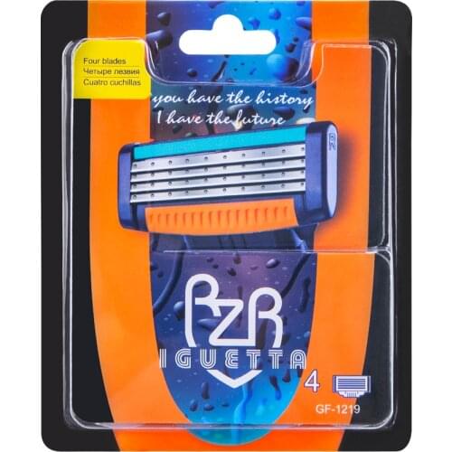 IGUETTA Four-Heads Ultra-Thin Mens Razor Manual Razor For Men Shaving Armpit Hair And Leg Hair Easy To Carry For Safety Razor