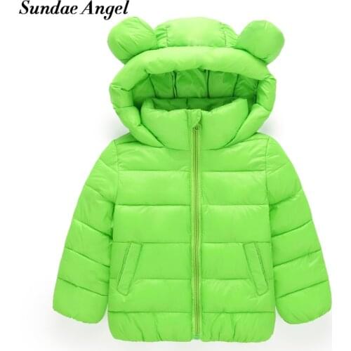 Sundae Angel Girl Jackets Girls Outerwear Coats Long Sleeve Solid Thick Kids Baby Boy Down Parkas Cotton Warm Children Clothing