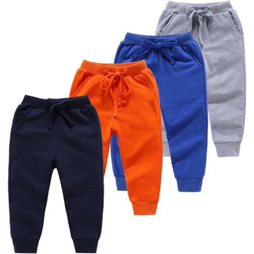 Children Sport Pants Boys Spring Sweatshirt Girls Autumn Trousers Baby Long Pants 1-8 Years Kids Cotton Trousers 9 Colors