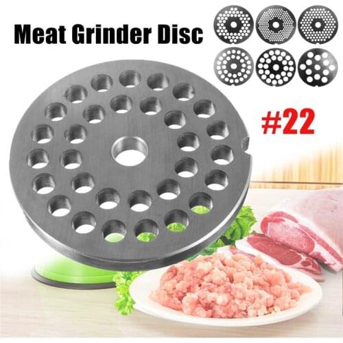 22 Type Stainless Steel Meat Grinder Plate Disc Meat Hole Plate 3/4.5/6/8/10/12mm Grinder Disc Machinery Parts Kitchen Appliance