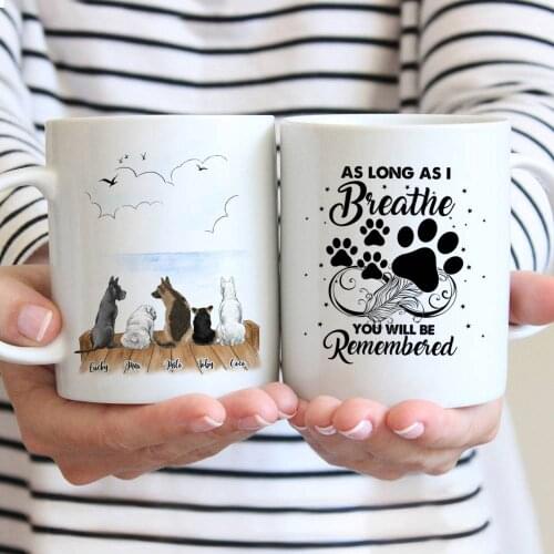 Up To 5 Dogs Personalized Mug Best Friends Coffee Cup Ceramic Mugs DIY 11/15Oz R2074