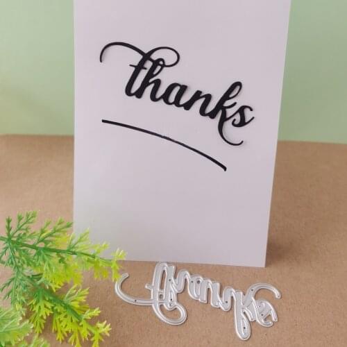 Thanks alphabet art font decoration metal cutting mold DIY scrapbook card template paper handicrafts