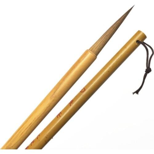 Chinese Weasel Hair Calligraphy Brush Chinese Meticulous Painting Fine Line Brush Pen 2pcs Hard Long Hair Brushes Tinta China