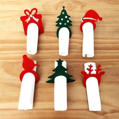 Banquet Napkin Hotel Napkin Rings Napkin Buckle Christmas Circle Tableware Supplies Tools Party Decoration Weddings Dinner Day