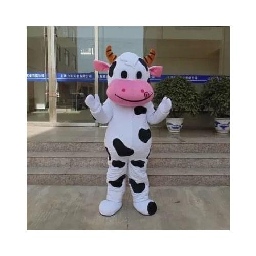Halloween DAIRY COW Mascot Costume Adult Cartoon Cow Cartoon Costumes Milking Cow Mascot Carnival Costume