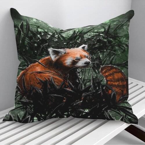 A Red Panda Throw Pillows Cushion Cover On Sofa Home Decor 45*45cm 40*40cm Gift Pillowcase Cojines Dropshipping