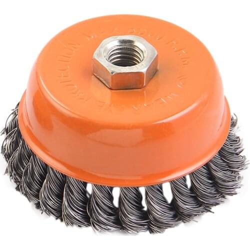 KSEIBI 662165 4 Inch (100 mm) Twisted Knot Cup Brushes Wheels Grinding Metalwork Cleaner