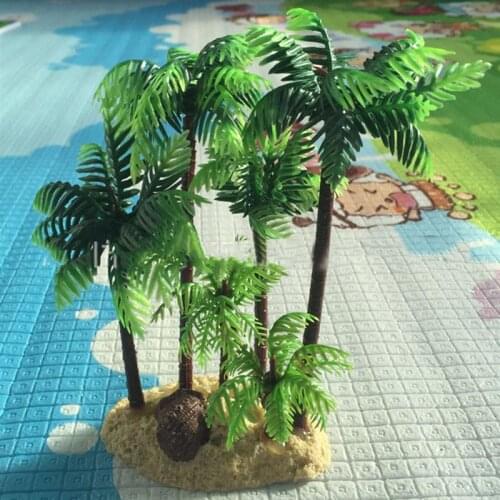 14cm Plastic Coconut Palm Tree Miniature Plant Bonsai Craft Micro Landscape DIY Birthday Party Decoration
