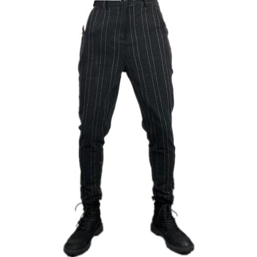 Owen Seak Men Casual Cargo Harem Pants High Street Wear Hip Hop Ankle Length Mens Clothing Sweatpants Autumn Black Pants