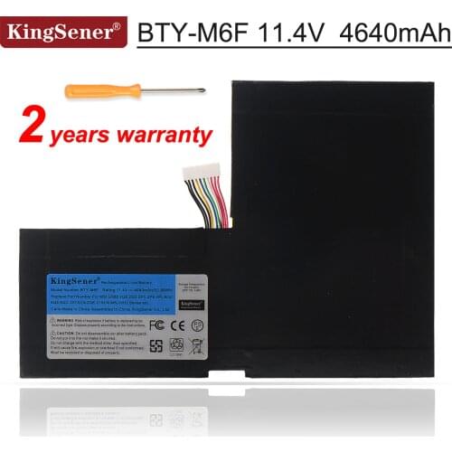 KingSener New BTY-M6F Laptop Battery For MSI GS60 MS-16H2 MS-16H4 2PL 6QE 2QE 2PE 2QC 2QD 6QC 6QC-257XCN Series 11.4V 4640mAh