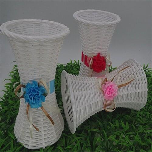 Plastic vase decoration imitation rattan vase, flower device,flower knot, plastic simulation flower vase ,florist shop Supplier
