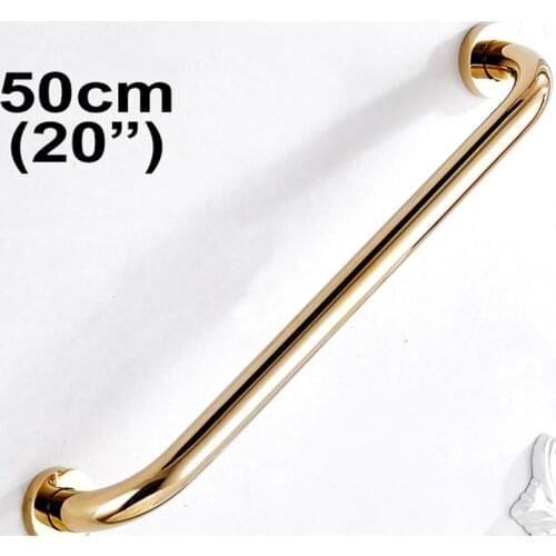 700Brass Bathroom Shower Assist Grab Bar, 50cm, Polished Gold Finish, Solid Brass, Idea for Home / Hotel / Motel / Hospital