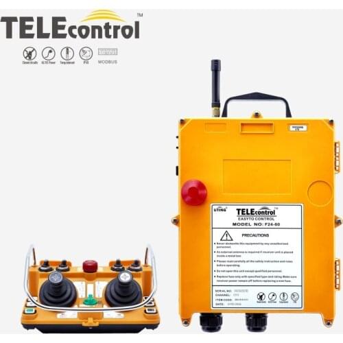 Industrial Joystick Remote Control F24-60 Hoist Crane Lift Button Switch 1 receiver 1 transmitter for truck hoist crane