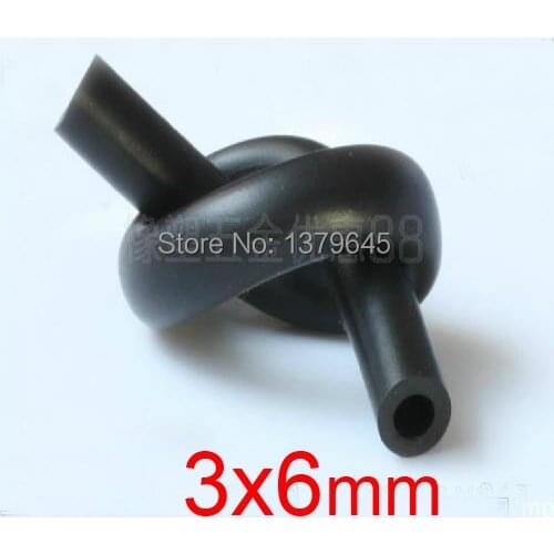 3x6mm 3mm ID 6mm OD FKM hose,Fluorine rubber tube, fluororubber FPM viton tube