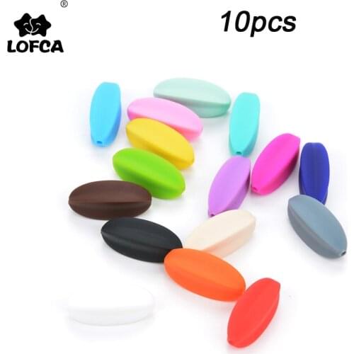 LOFCA 10pcs Starfruit Shape Silicone Beads For Silicone Teething Necklace Pacifier clips DIY Food Grade Baby Teether Beads