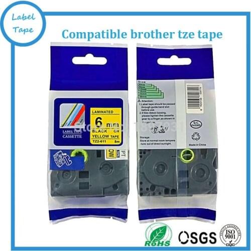 Compatible brother ptouch label cassette TZe tape TZe611 tze 611 tz 611