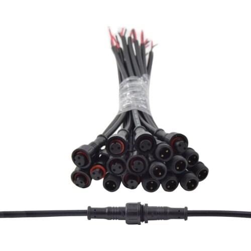 LED waterproof connector trumpet male and female waterproof connector 2 core 22AWG led accessories connector special