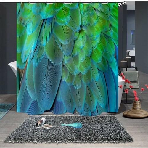 Custom Made Shower Curtain Bathroom Curtain Partition 1.5 x 1.8m 1.8 x 1.8m 1.8 x 2m Feather
