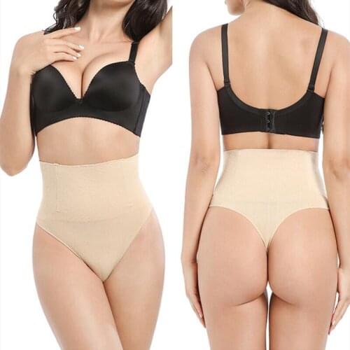 S-3XL Plus Size High Waist Seamless Sexy Body Shapewear Women Underwear Warm Waist Fitness Cotton Panties Thong Female Lingerie