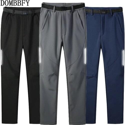 Winter Men Windproof Snowboard Ski Pants Women Outdoor Snow Camping Hiking Pants Fleece Waterproof Breathable Reflective Trouser