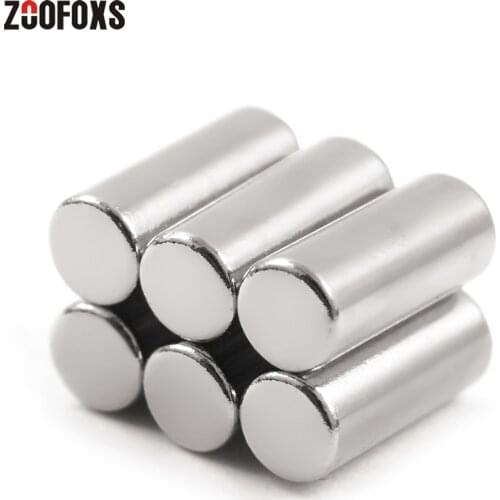 ZOOFOXS 50pcs 4 x 10 mm Round Disc Small Ndfeb Neodymium Magnet Rare Earth Powerful 4x10mm Magnets 4*10mm for Craft DIY