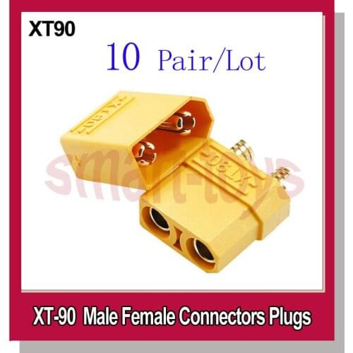 10Pair XT90 XT-90 Male and Female Gold Plated Banana Plugs Antiskid for Battery esc