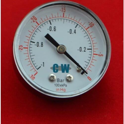 2" 50mm brass vacuum -1bar,-0.1Mpa, pressure gauge ,vacuum 30 inHg,760mmHg manometer ,PT1/4" thread