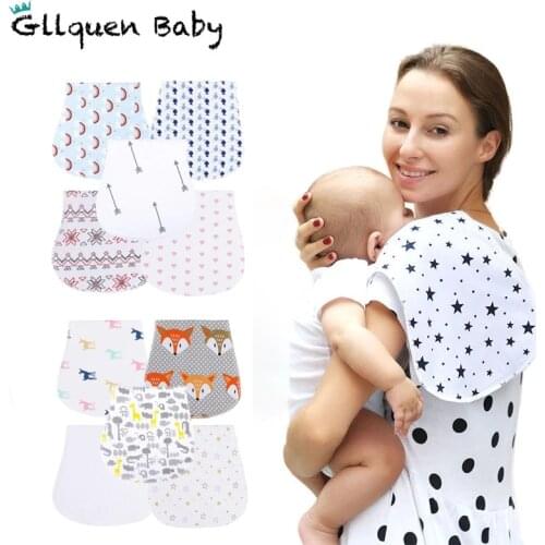 2pcs/lot Baby Bibs 100% Cotton Two Layers Baby Burp Cloths Boy Girl Stuff Absorbabl Soft Infant Saliva Towel Newborn Gift