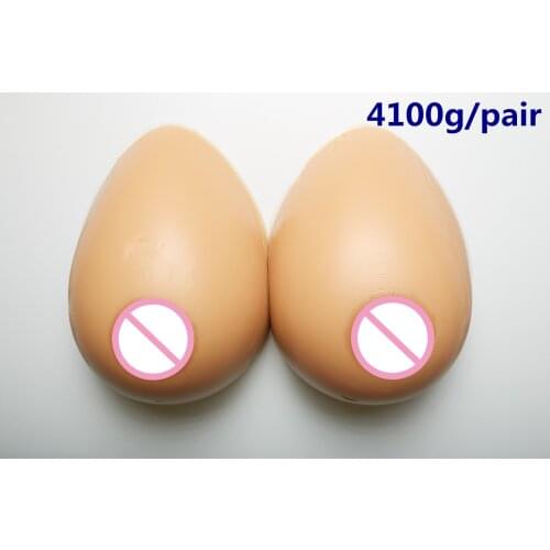 4100g/pair Crossdresser Huge Boobs Teardrop False Breast Silicone Breast Form Transvestite Realistic Breast
