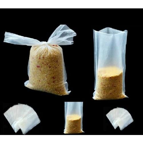 50pcs Water Soluble Bag Fishing Mesh PVA Refill Stocking Baits Bag Tube Fishing Tools for Solid Baits Boilie or Pellets