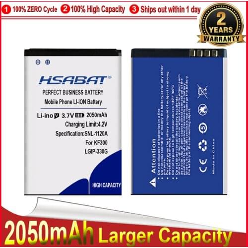 HSABAT New 2050mAh Battery for LG LGIP-330G GM210 KF240 KF245 KF300 KF305 KF330 KM380 free shipping