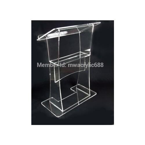 Free Shipping Stable Beautiful Firm Modern Design Cheap Clear Acrylic Lectern
