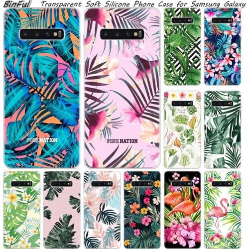 Hot Summer Leaf Cactus Plants Soft Silicone Case For Samsung Galaxy S10 S9 S8 Plus S7 Edge A6 A8 Plus A7 A9 2018 A5 2017 Fashion