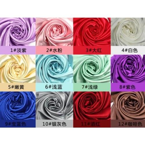 Pure Silk Fabric 16 momme silk solid color soft breathable DIY fabric qualified