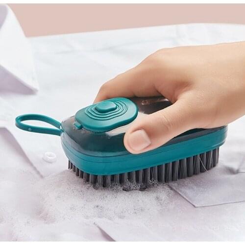 Cleaning Brush Automatic Liquid Soap Dispenser Brush Kitchen Dishwashing Laundry Shoe Cleaning Brush _WK