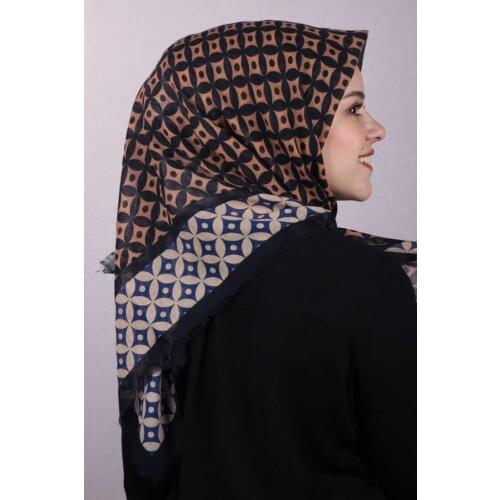 ERBİL PATTERNED LINEN FLAMLI SCARF-DESEN-07-RENK-06