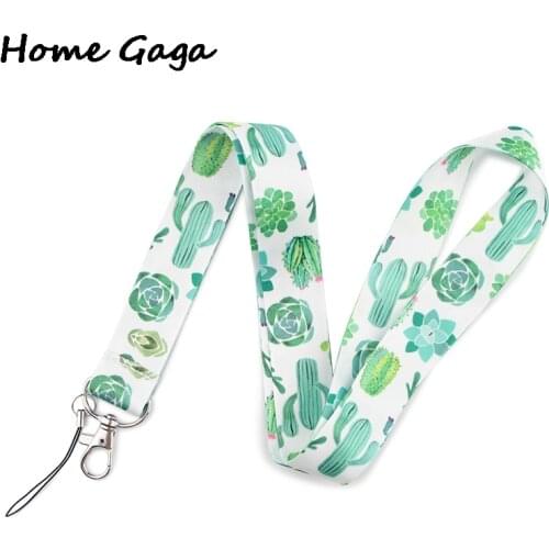 Homegaga Cactus Lanyards ID Badge Holder Cartoon Lanyard For Keys Whistle USB Camera Cool Phone Neck Strap Hang Rope D2783