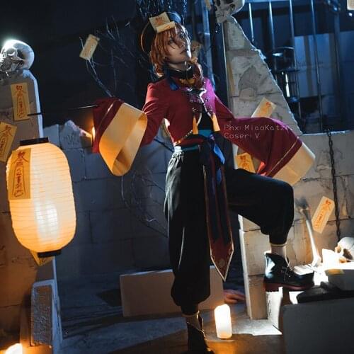 Bungo Stray Dogs Fan art Zombie Dazai Osamu Cosplay Costume Nakahara Chuuya Cosplay Costumes Wig Zombie Kimono Halloween Party