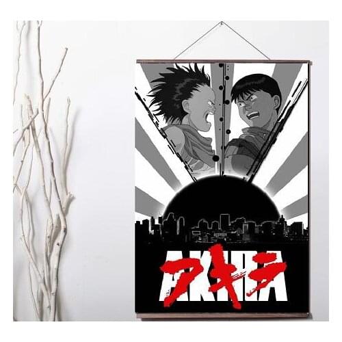 Akira Red Classic Anime Art Canvas print poster painting with solid wood