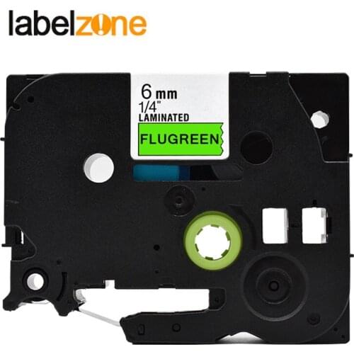 6mm Black on Flugreen tzeD11 Compatible Brother p-touch printers tze-D11 tzD11 tz-D11 tz tze D11 label tape ribbon for ptouch