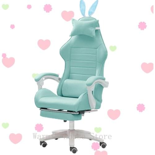 Lovely gaming chair,girls computer chair,bedroom live swivel chair,comfortable office chair,pink silla gamer green chair 2021new