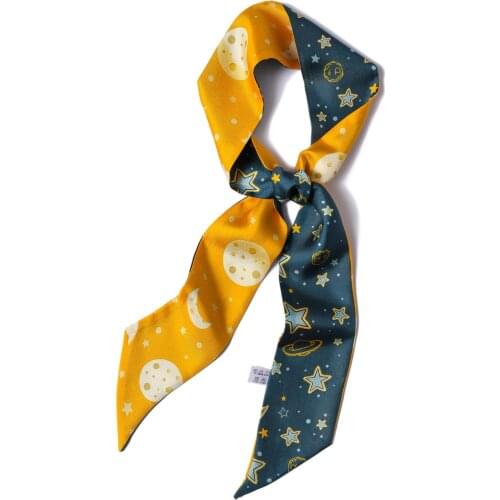 Fashion Luxury Brand Twill Silk Scarves Long Scarf Designer Bag Tie Necktie Floral Headband 100cm-135cm