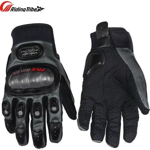 Carbon Fiber Gloves Racing Mens Reflective Motocross Motorbike Guantes Breathable Riding gants Motorcycle gloves