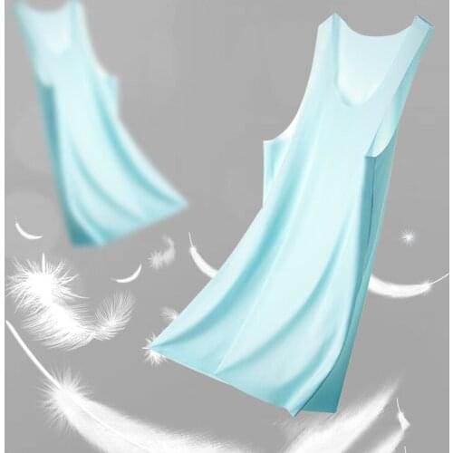 3 Pcs/Lot New High-End Ice Silk Mens Vest Seamless Breathable Fitness Running Sports Bottoming Shirt Slim Trend Mens Vest