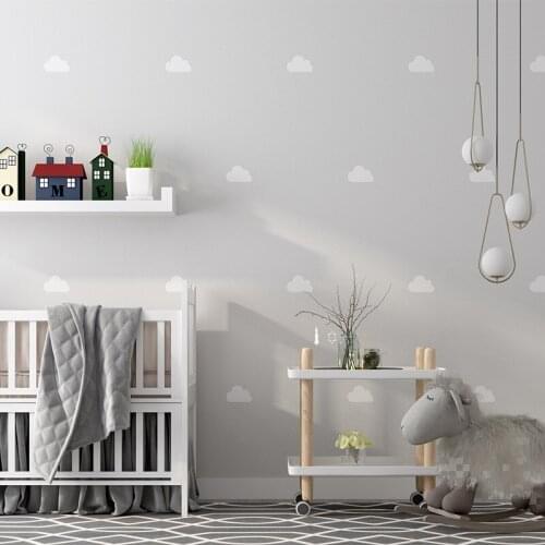 Nordic Ins Sky Cloud Wallpaper For Children Bedroom Pink Blue Cartoon Wallpaper Roll For Kids Boy Girls Walls Papel Pintado