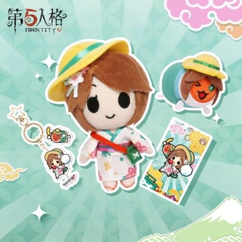 Official Limit Game Identity V Survivor Emma Gardener Hunter Ripper Jack Cute Plush Doll Pendant Keychain Postcard Set Cosplay