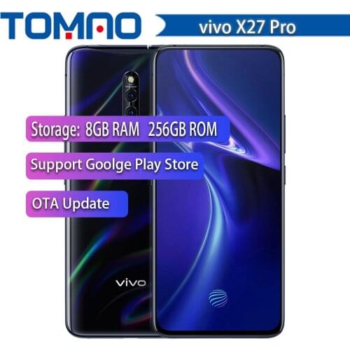 Original vivo X27 Pro 8GB 256GB Cellphone 6.7'' IMX586 48MP 32MP Camera Fingerprint 32MP Elevating Camera Mobile Phone