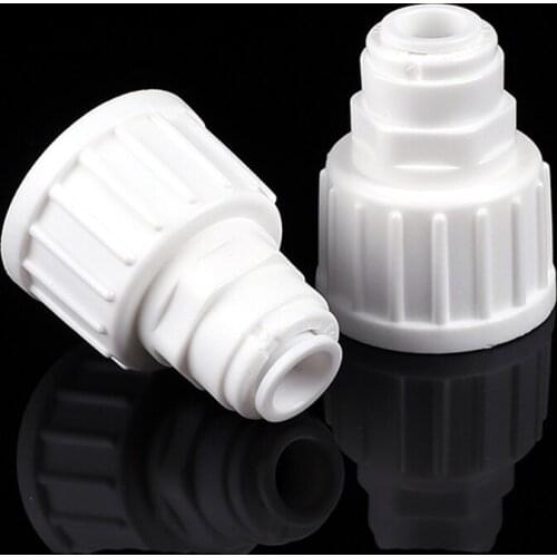 Fit 3/8" 9.52mm OD Tube x 3/4" BSP Female POM Quick Fitting Connector For Aquarium RO Water Filter Reverse Osmosis System