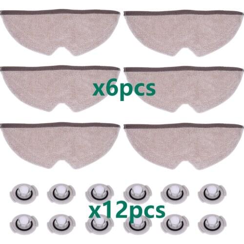Microfiber Wet Mopping Cloth Pad Water Core For Roborock S6 Pure MaxV S5 Max S50 S55 E4 E35 E2 Robot Vacuum Vacuum Cleaner Mops