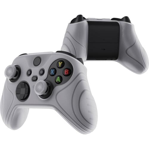 PlayVital Samurai Edition Anti-slip Grip Silicone Skin Protective Case with Thumb Stick Caps for Xbox Series S / X Controller